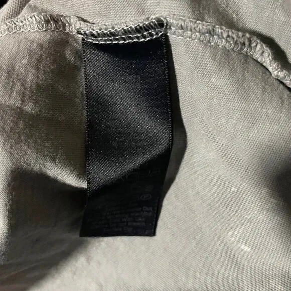 John Varvatos Bodhi Polo Shirt Mens XL Marble Wash Logo Open Placket Med Gray - Picture 7 of 8